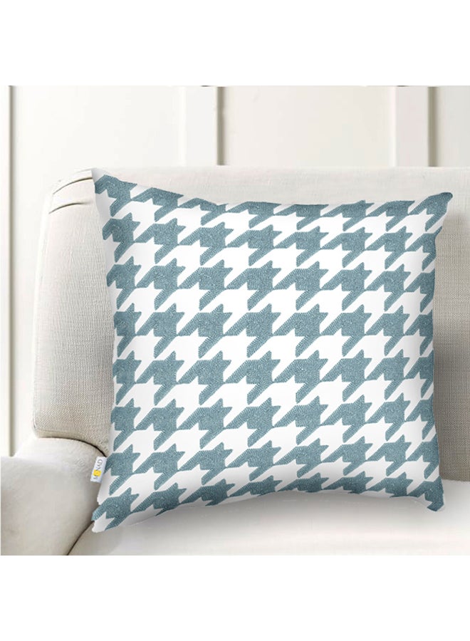 Donetella Decorative Embroidered Cushion Cover White/Blue 45x45centimeter  - Image 2