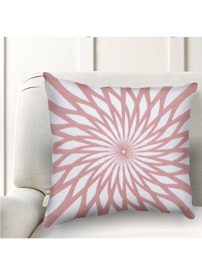 Donetella Decorative Embroidered Cushion Cover Pink/White 45x45cm  - Image 2