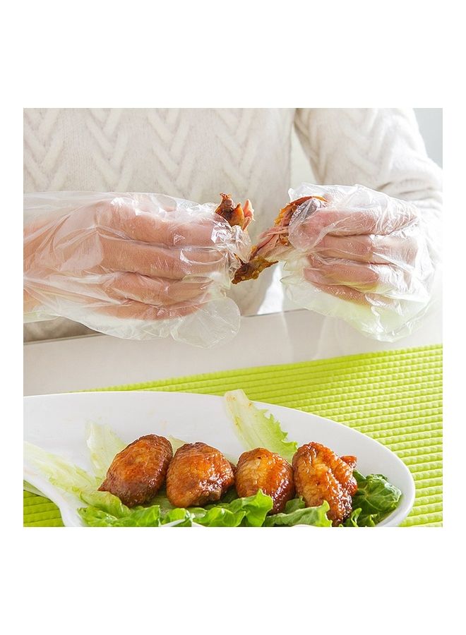 Generic 100 piece Heavy Duty Disposable Gloves Set Clear  - Image 2