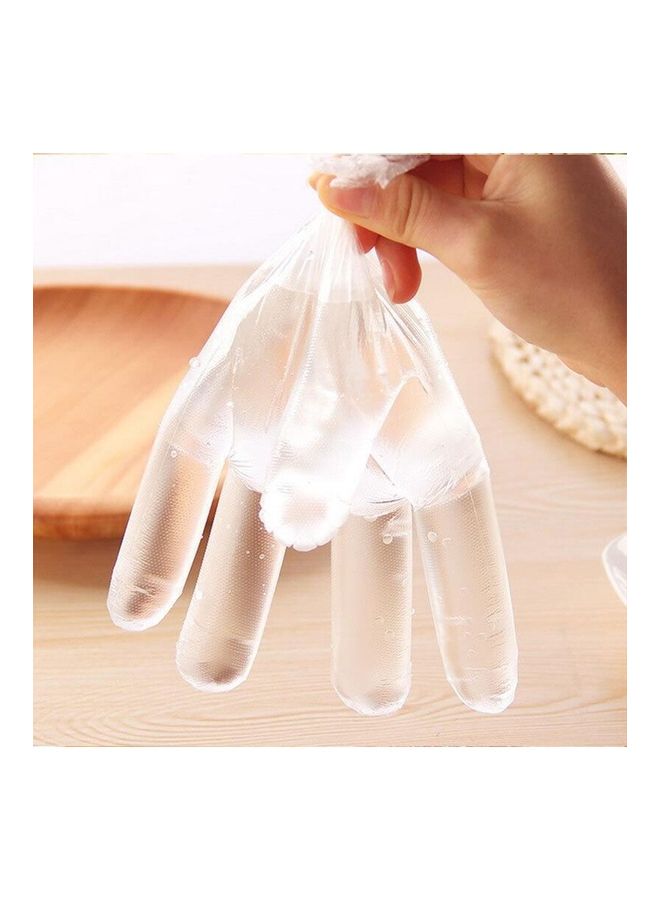 Generic 100 piece Heavy Duty Disposable Gloves Set Clear  - Image 4