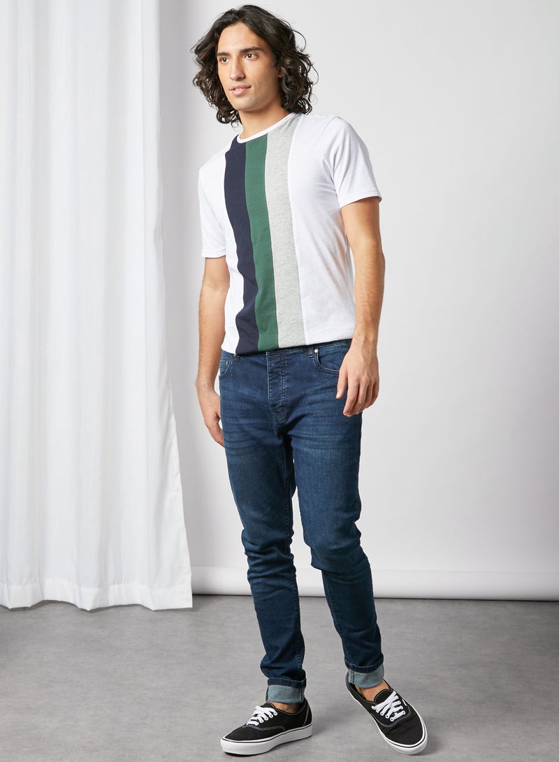 BRAVE SOUL - Solid Pattern Skinny Fit Jeans Blue - Image 1
