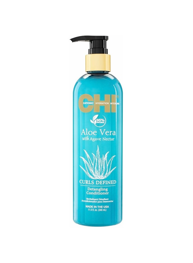 Aloe Vera With Agave Nectar Detangling Hair Conditioner Light Blue/Black/Gold 340ml