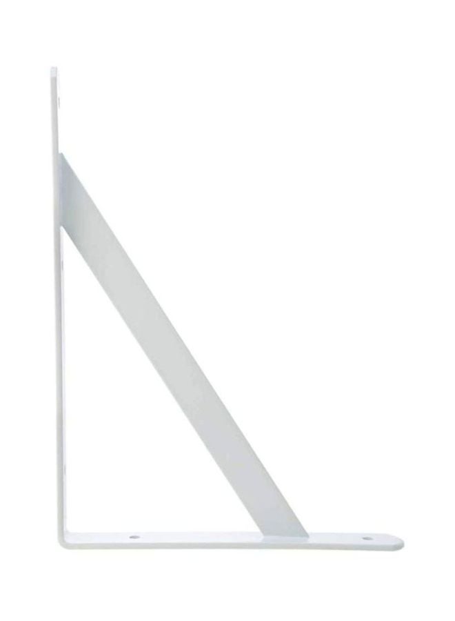 2-Piece Right Angle Shelf Bracket Set White 11x16inch