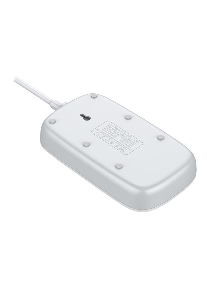 LDNIO - 4 Power Sockets and 18W USB Ports Defender Series 2500w  Power Strip with QC USB Port Fast Charging Power Cord White 2meter - Image 1