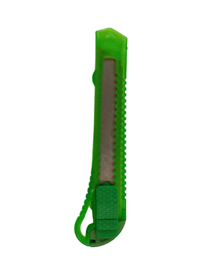 Snap Off Knife With Blade Green/Silver 