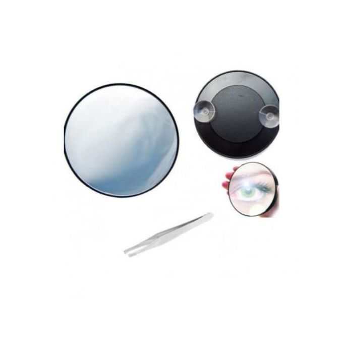 Generic Magnifying 5x Mirror With Stainless Steel Tweezer Black - Image 4