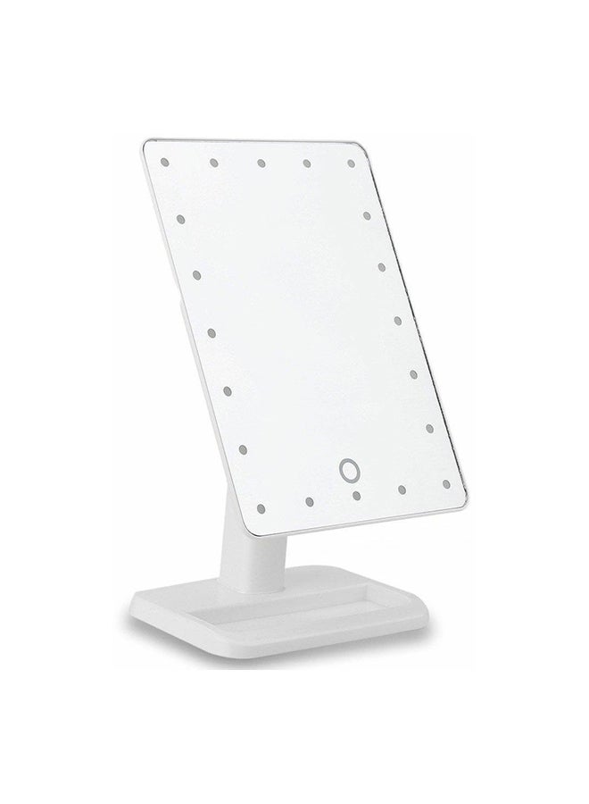 مرآة مستحضرات التجميل تعمل باللمس مزوّدة بمصابيح LED قابلة للتعديل أبيض - Image 1