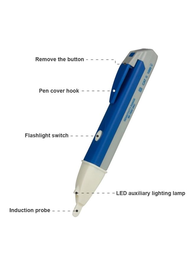 Portable Non-Contact Digital Test Pencil Blue/White - Image 2