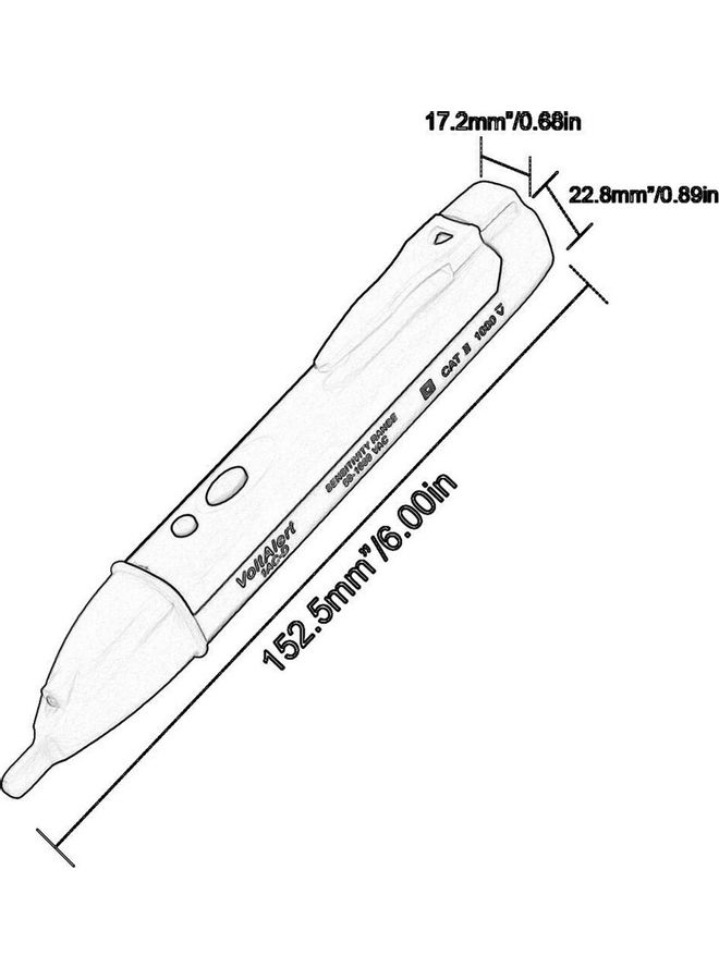 Portable Non-Contact Digital Test Pencil Blue/White - Image 5