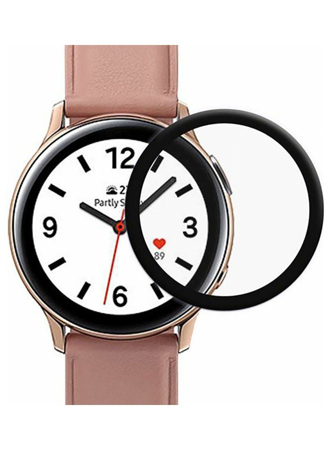 Generic 3D Full Protection Glass Screen Protector For Samsung Galaxy Watch Active 2 One Sizeinch Black/Clear  - Image 1