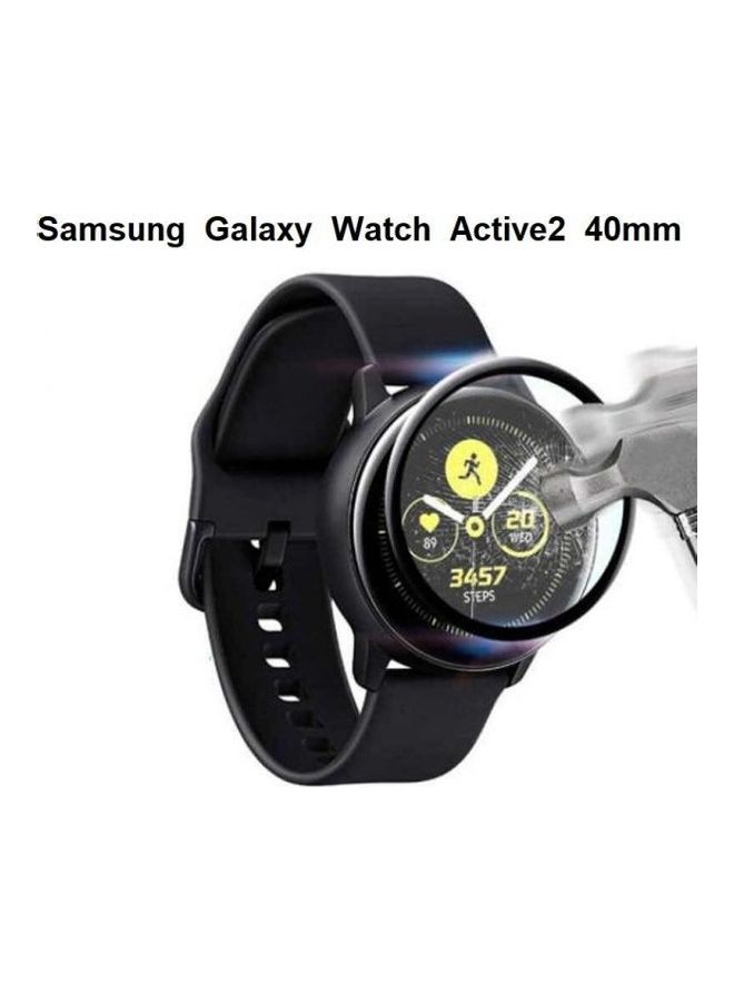 Generic 3D Full Protection Glass Screen Protector For Samsung Galaxy Watch Active 2 One Sizeinch Black/Clear  - Image 2