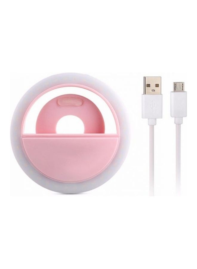 250.0 mAh Portable Selfie Led Flash Ring Light Clip Pink  - Image 2