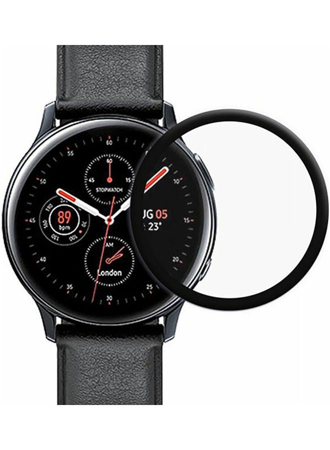 Generic 3D Full Protection Glass Screen Protector For Samsung Galaxy Watch Active 2 One Sizeinch Black/Clear  - Image 1