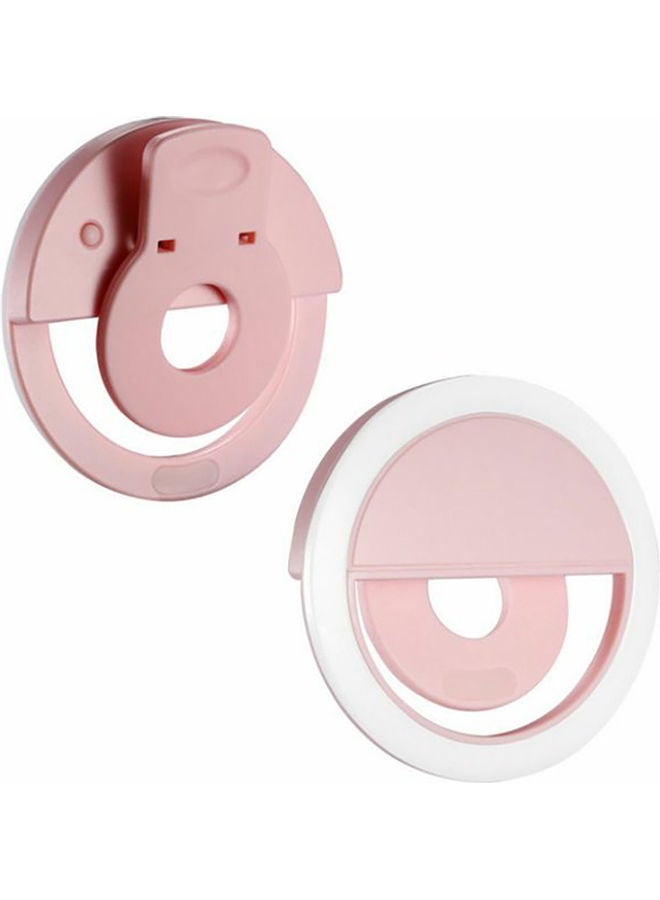 250.0 mAh Portable Selfie Led Flash Ring Light Clip Pink  - Image 1