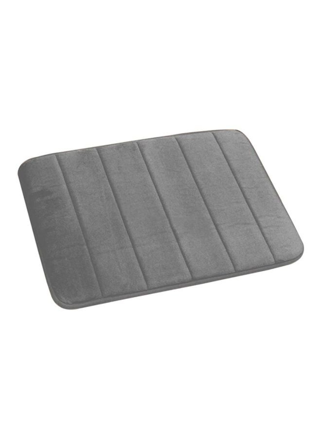 Coral Fleece Non-Slip Floor Mat Grey 500x800mm - Image 1