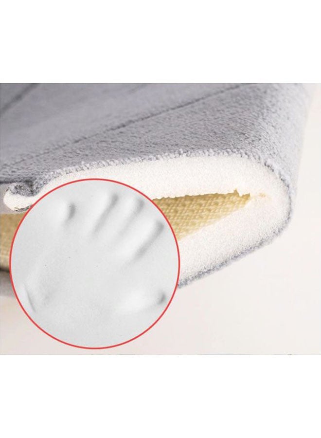 Coral Fleece Non-Slip Floor Mat Grey 500x800mm - Image 2