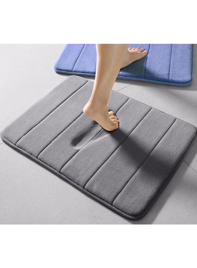 Coral Fleece Non-Slip Floor Mat Grey 500x800mm - Image 4