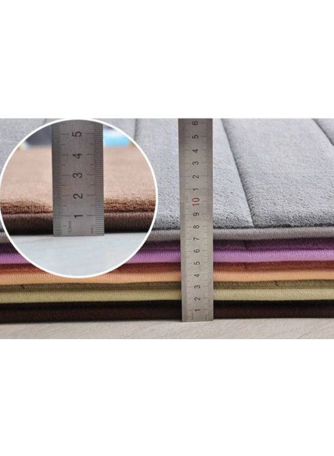 Coral Fleece Non-Slip Floor Mat Grey 500x800mm - Image 3