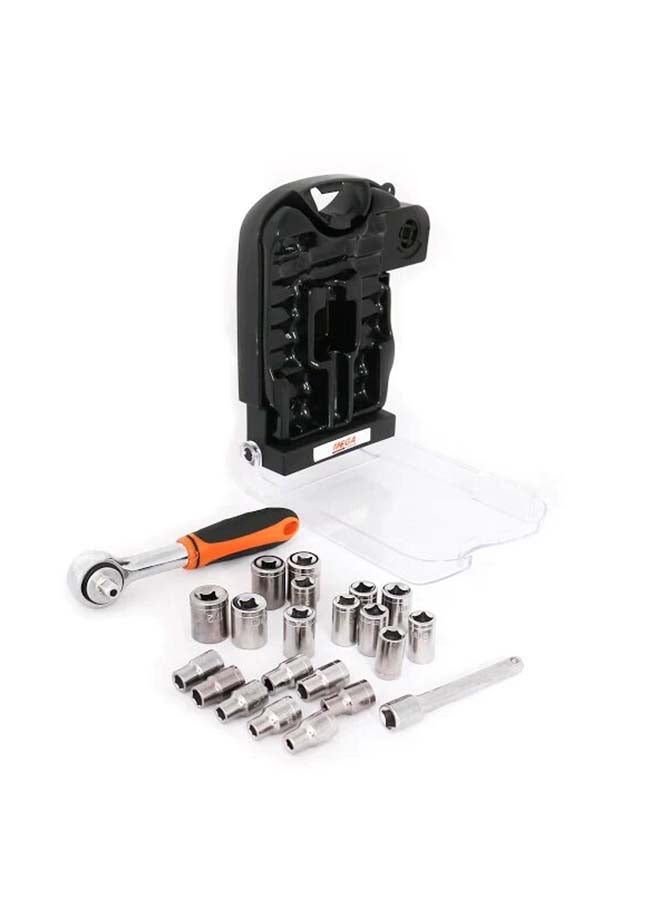 MEGA 22-Piece Ratch Drive And Socket Set Multicolour 13X15X3cm  - Image 1