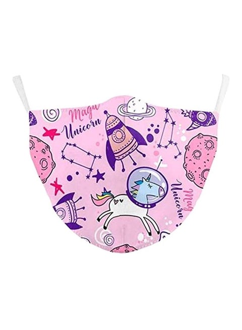 Unicorn Printed Carbon Filter Face Mask