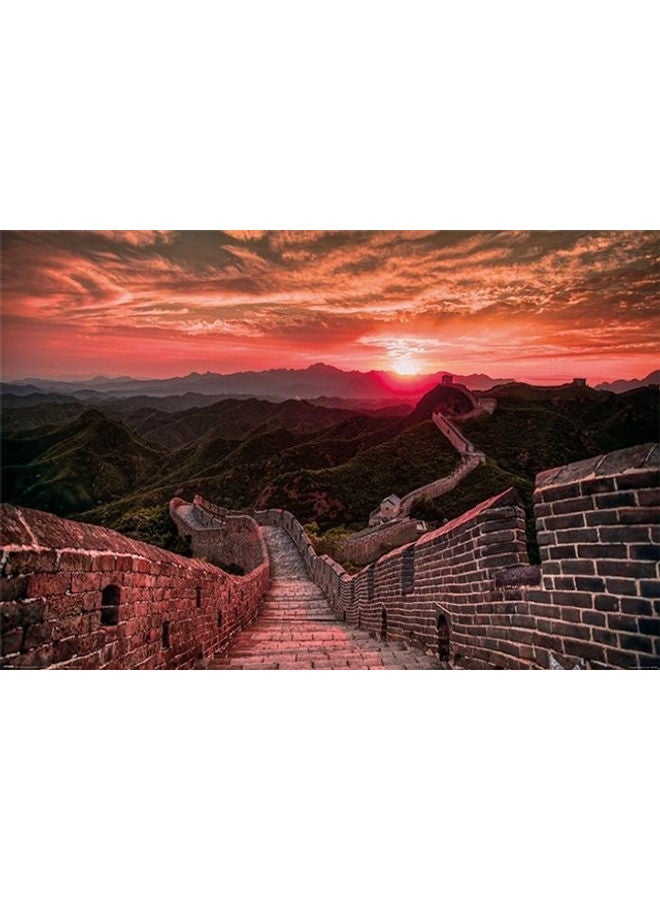 The Great Wall Of China Sunset PP34371 Maxi Wall Poster Multicolor 91.5x61cm
