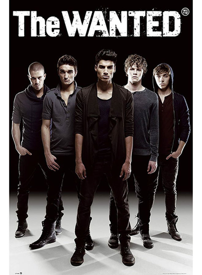 ملصق جداري بصورة لفرقة "The Wanted" الغنائية متعدد الألوان 91.5 x 61سم