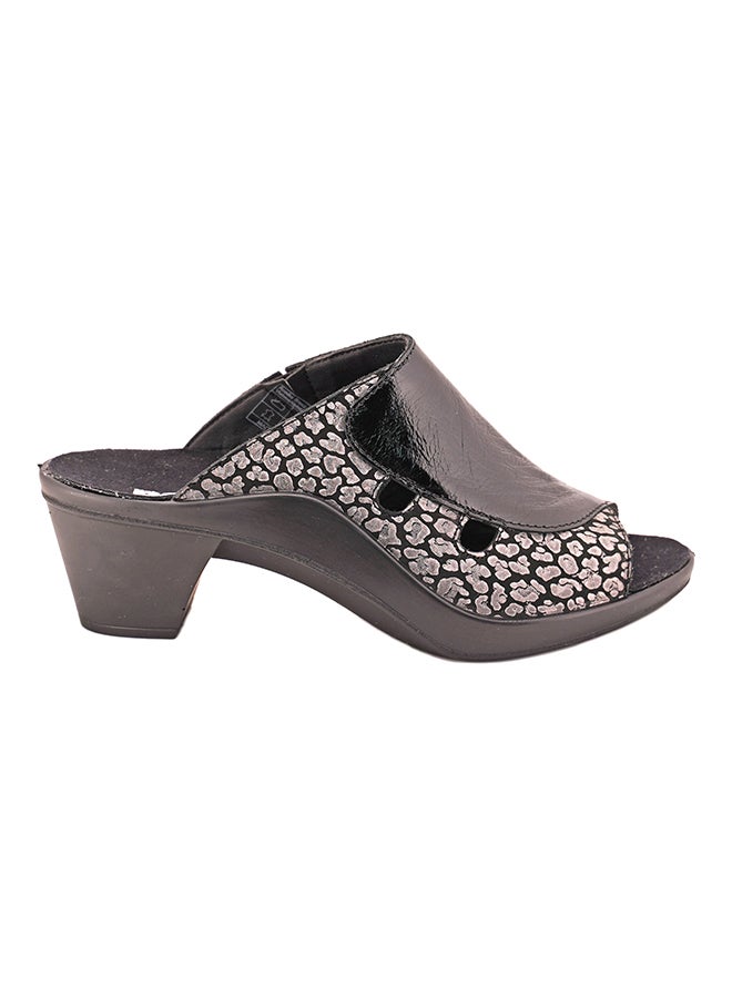 ROMIKA - 117-299 Textured Peep Toe Mules Black - Image 1
