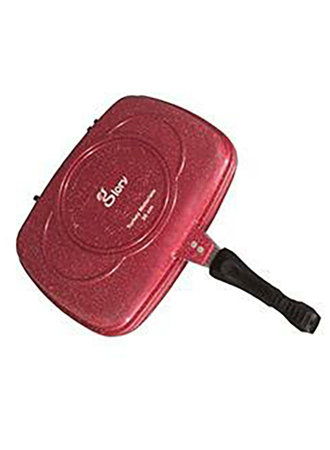 Glory - Double Sided Granite Grill Pan Red 36cm - Image 1