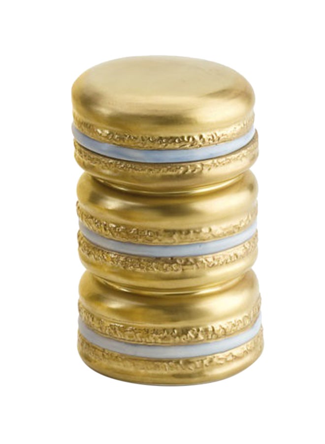 شمعة معطرة بيبي ماكرون ذهبي/ أزرق فاتح 9x5.5سم  - Image 2