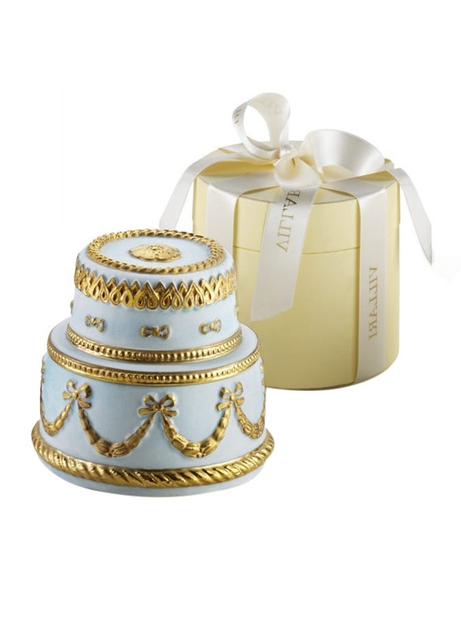 شمعة معطرة بيبي تشانتيلي فيروزي/ذهبي 10X10سم  - Image 1