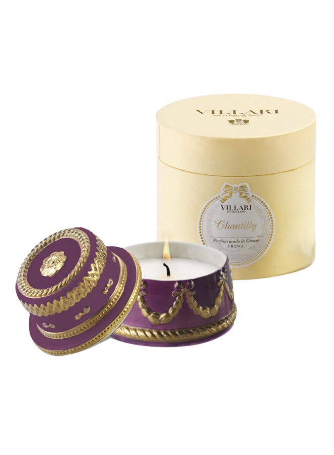شمعة معطرة بيبي تشانتيلي أحمر داكن/ذهبي 10X10سم  - Image 1