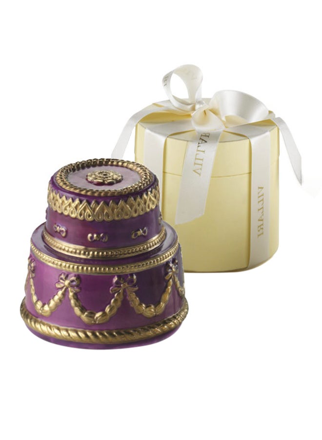 شمعة معطرة بيبي تشانتيلي أحمر داكن/ذهبي 10X10سم  - Image 2