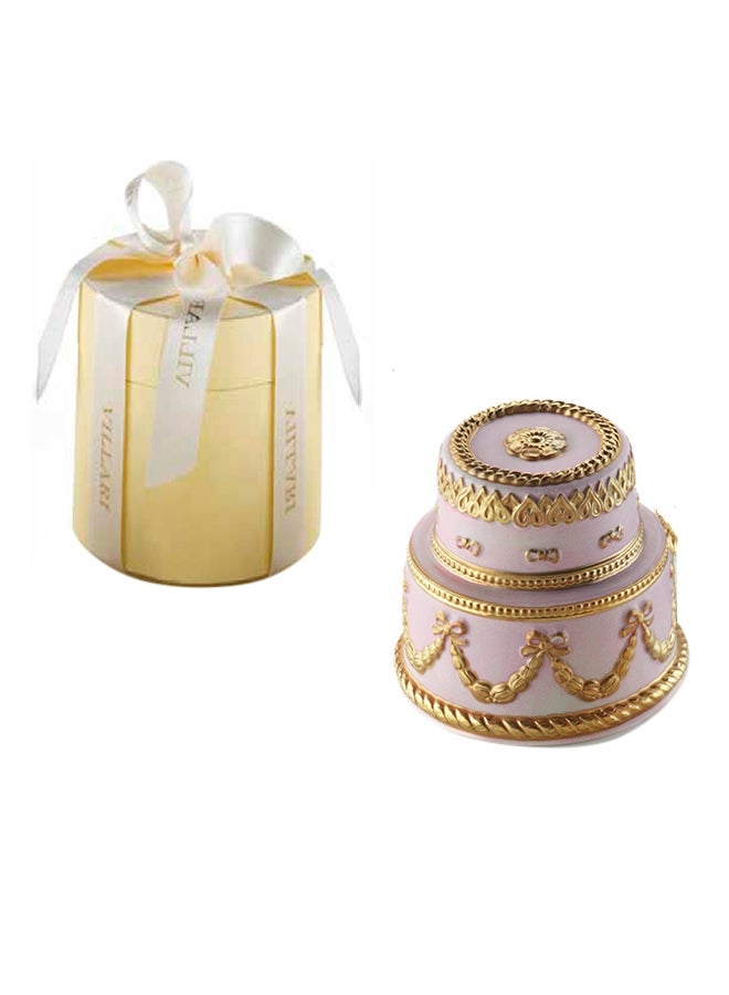 شمعة معطرة بيبي تشانتيلي وردي فاتح/ ذهبي 10X10سم  - Image 2