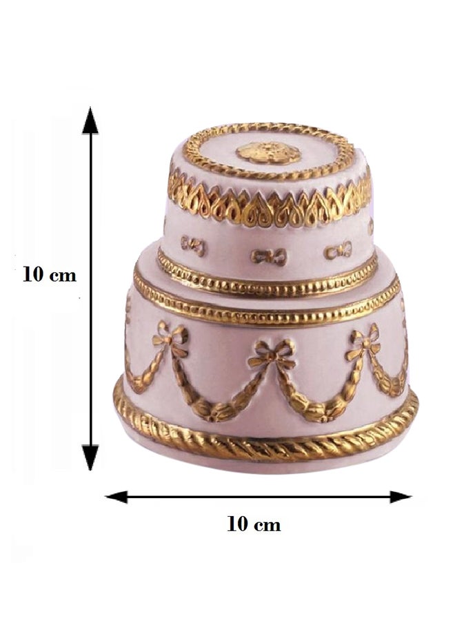 شمعة معطرة بيبي تشانتيلي وردي فاتح/ ذهبي 10X10سم  - Image 4