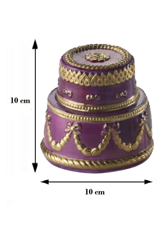 شمعة معطرة بيبي تشانتيلي أحمر داكن/ذهبي 10X10سم  - Image 3