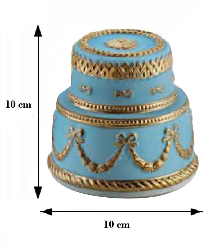شمعة معطرة بيبي تشانتيلي أزرق سماوي/ذهبي 10X10سم  - Image 3