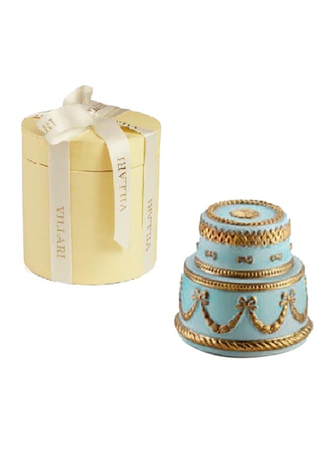 شمعة معطرة بيبي تشانتيلي أزرق فاتح/ ذهبي 10X10سم  - Image 2