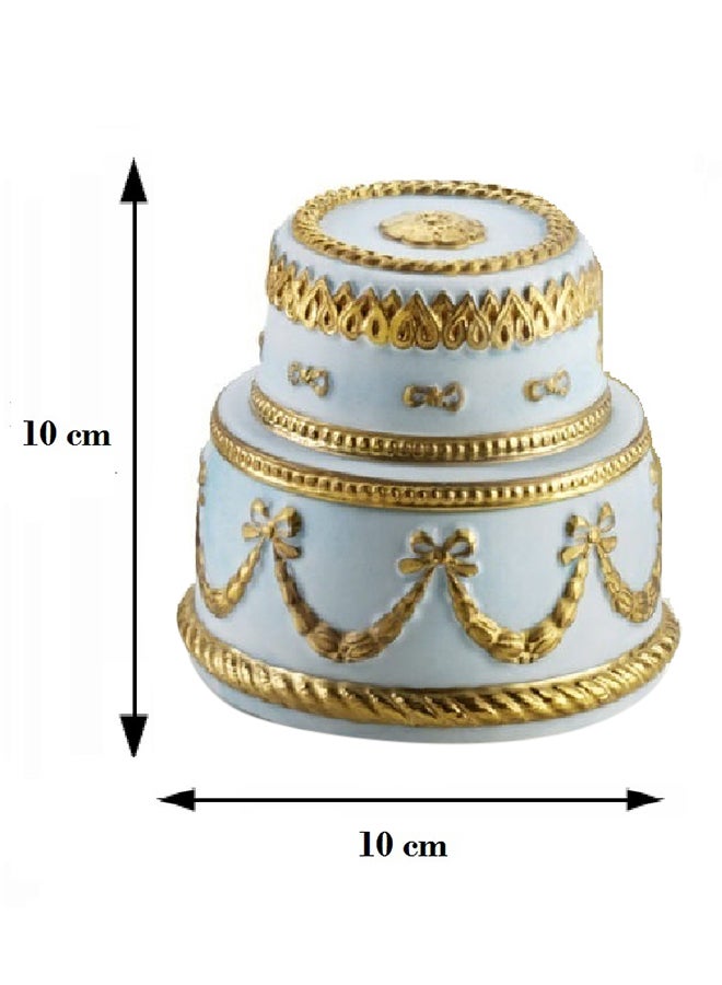 شمعة معطرة بيبي تشانتيلي أكوامارين/ذهبي 10X10سم  - Image 3