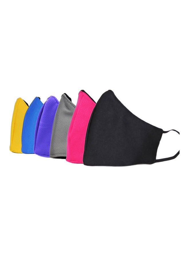 6-Piece Breathable Three Layer Reusable Face Mask For Kids (2-5 Years)