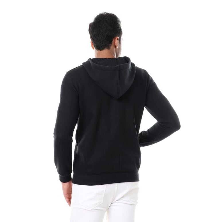 Caesar - Solid Regular Fit Hoodie Sweatshirt black - Image 1