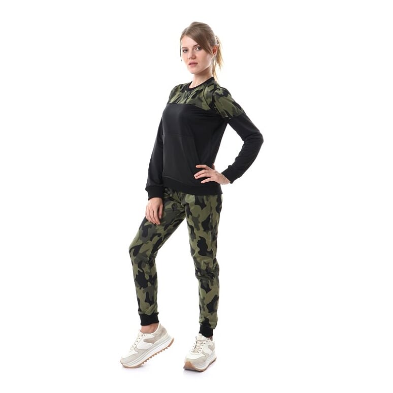 Caesar Printed Army Sportive Training Suit Olive/Black  - Image 2