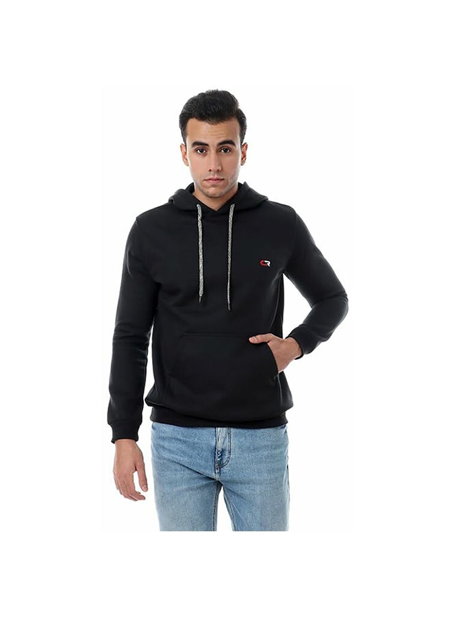 Caesar Solid Regular Fit Hoodie Sweatshirt black - Image 1