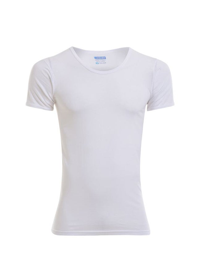 embrator 3-piece Cotton Round Neck Short Sleeve Tank Top Undershirts White  - Image 2