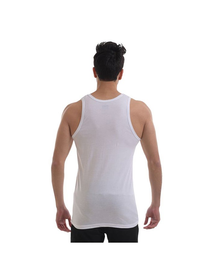 embrator 3-Piece Pure Cotton Sleeveless Tank Top Undershirts Set White - Image 4