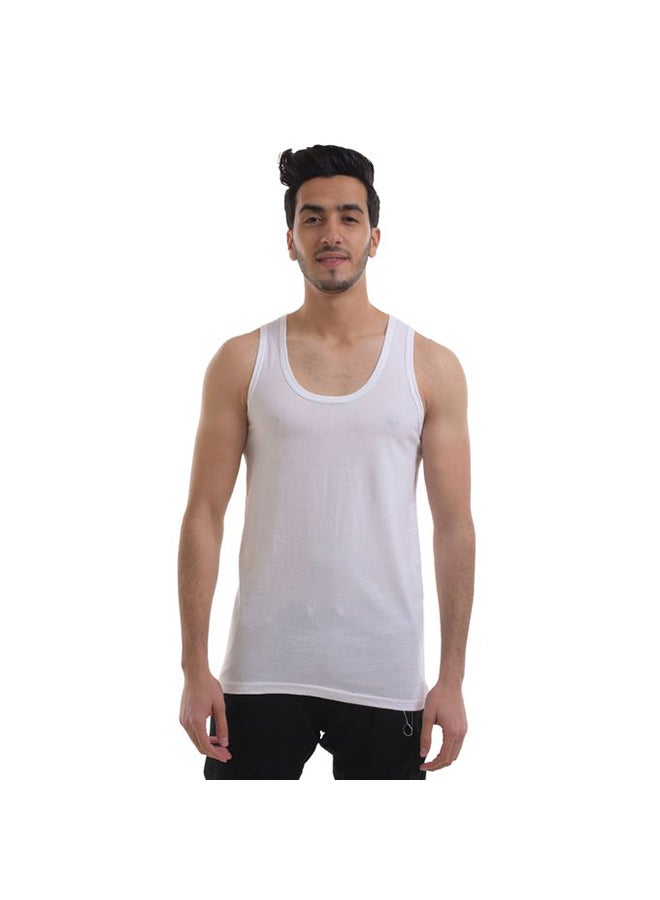 embrator 3-Piece Pure Cotton Sleeveless Tank Top Undershirts Set White - Image 3