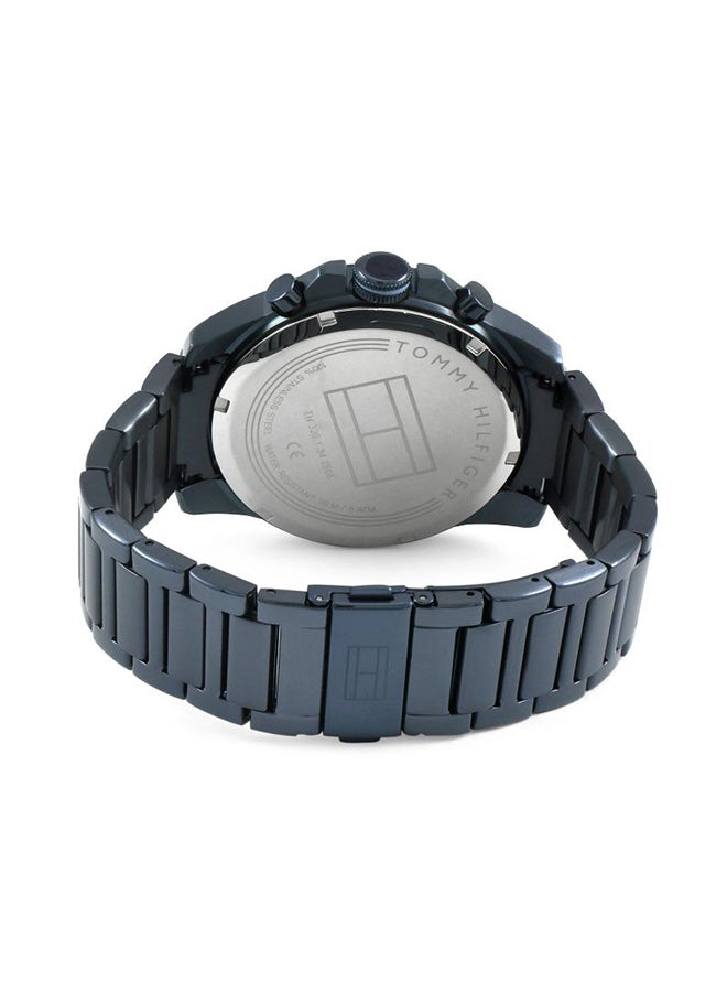 Men's Stainless Steel Chronograph Wrist Watch 48 mm - Blue - 1791560