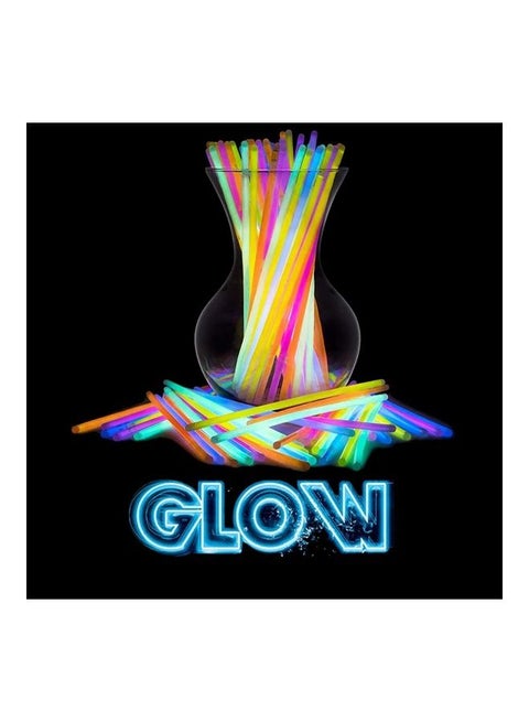 100 Pieces Glow In The Dark Sticks With 100 Connectors 8inch