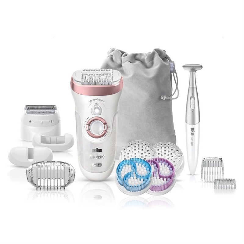 BRAUN - SensoSmart Silk Epil 9 Wet And Dry Epilator With 13 Extras Set SE9-980 Gold - Image 1