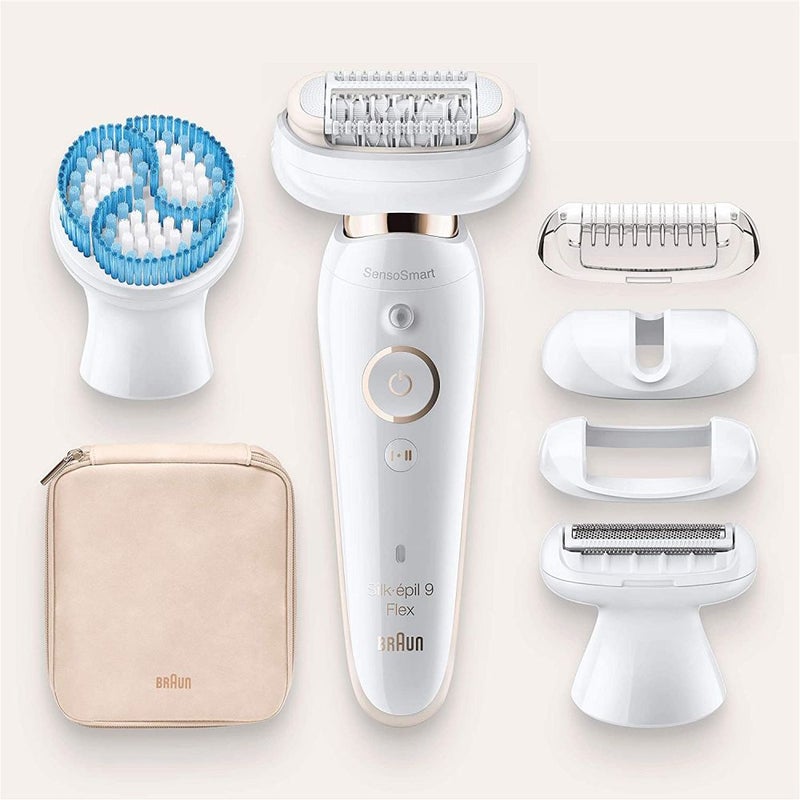 Silk-épil 9 Flex 3D Wet And Dry Epilator Set 9010 White/Gold