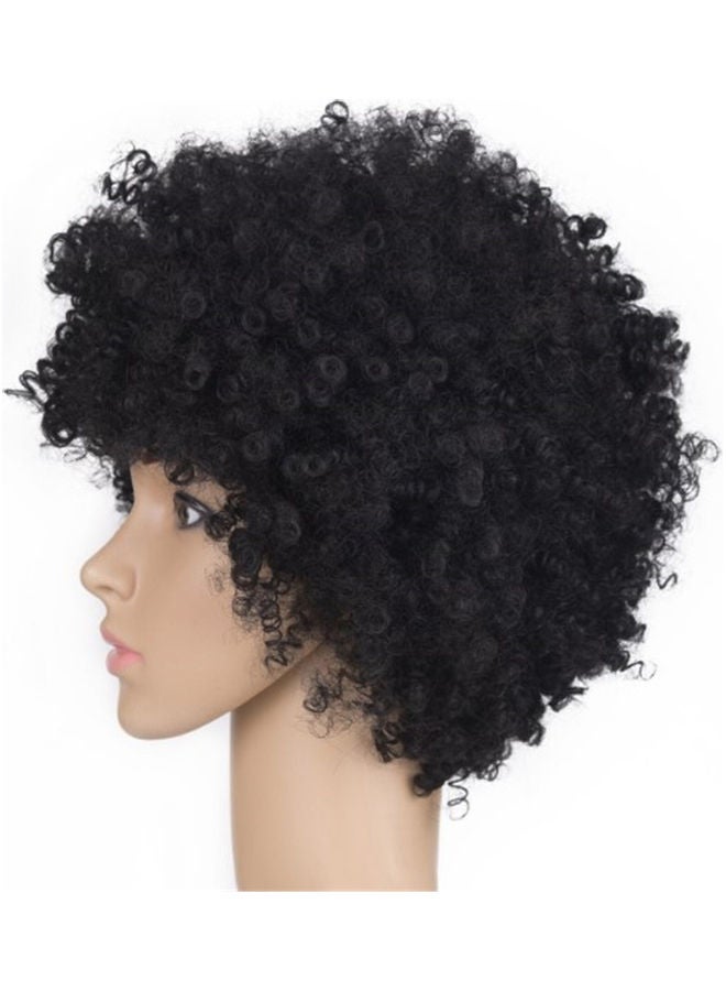 Generic Afro Football Fan Wig Black 10cm - Image 2